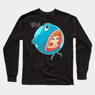 Sad Shark Boy Long Sleeve T-Shirt